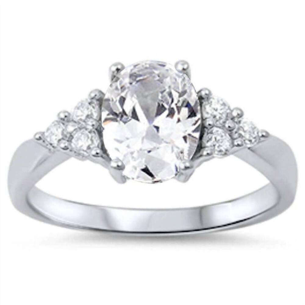 NEW STARLETTE women's yvette engagement ring in silver